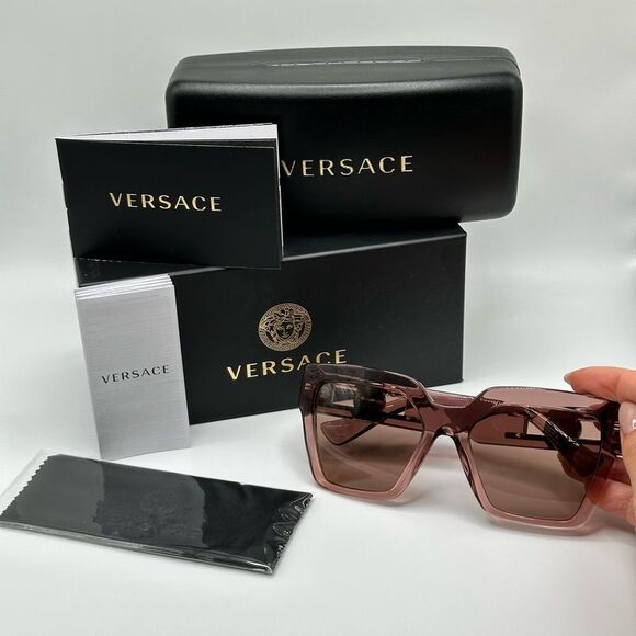 Versace Pink Sunglasses with Gold Accents